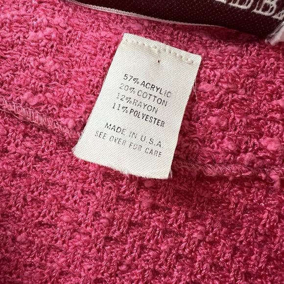 Vintage Castleberry Boucle Blazer Size 12 Pink‎ Tweed Jacket Union Made Classy - Picture 9 of 10